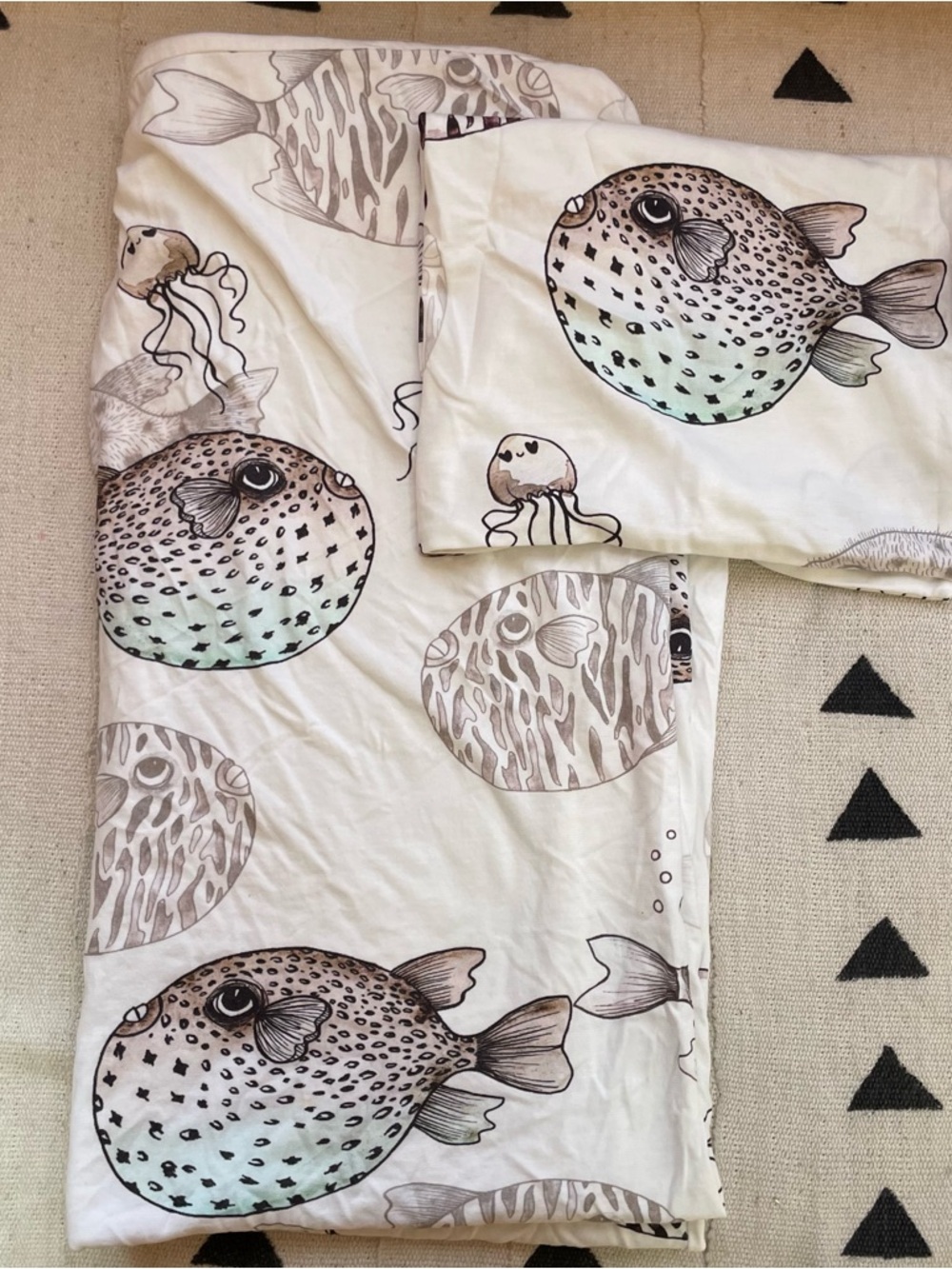 Mini Rodini Puffer Fish Kids Bedding Set